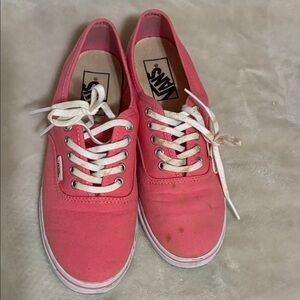 Vans Women's Hot Pink Lace-Up Sneakers